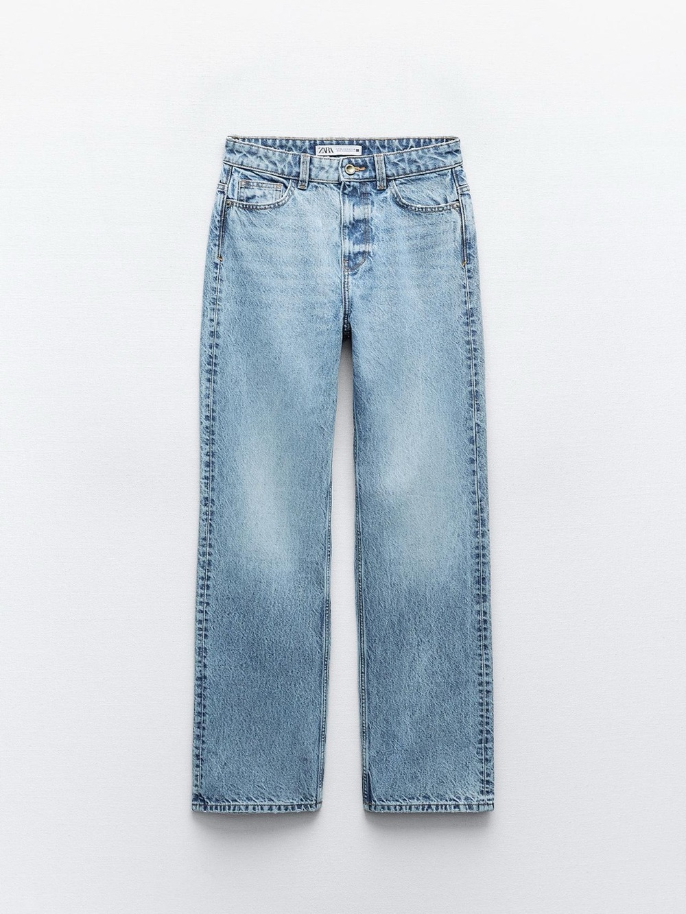 Zara high waisted full length straight leg jean size 10